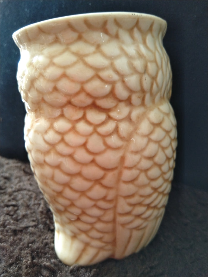 Stoned owl vase