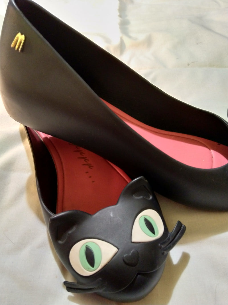 Sneaky Cat Face Shoes, sz 35/35EU