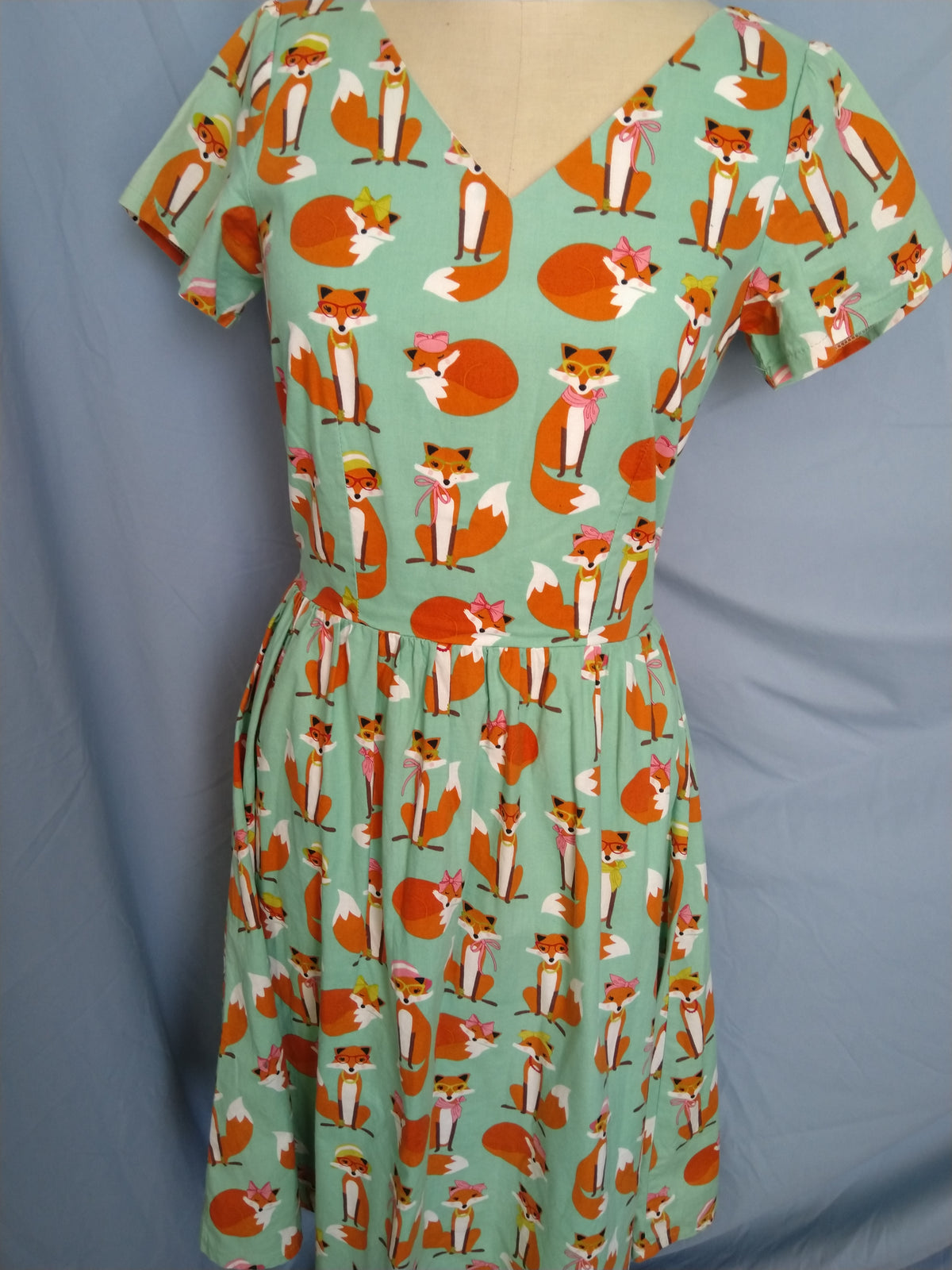 Fox Family Dress, sz 8