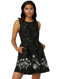 Narwhals in Space Dress, sz 14