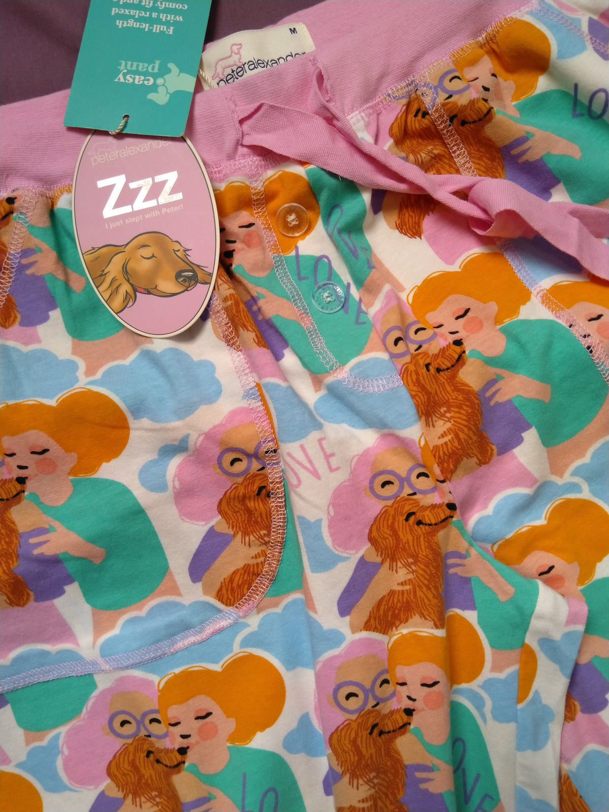 Doggie Love PJ Pants, sz M