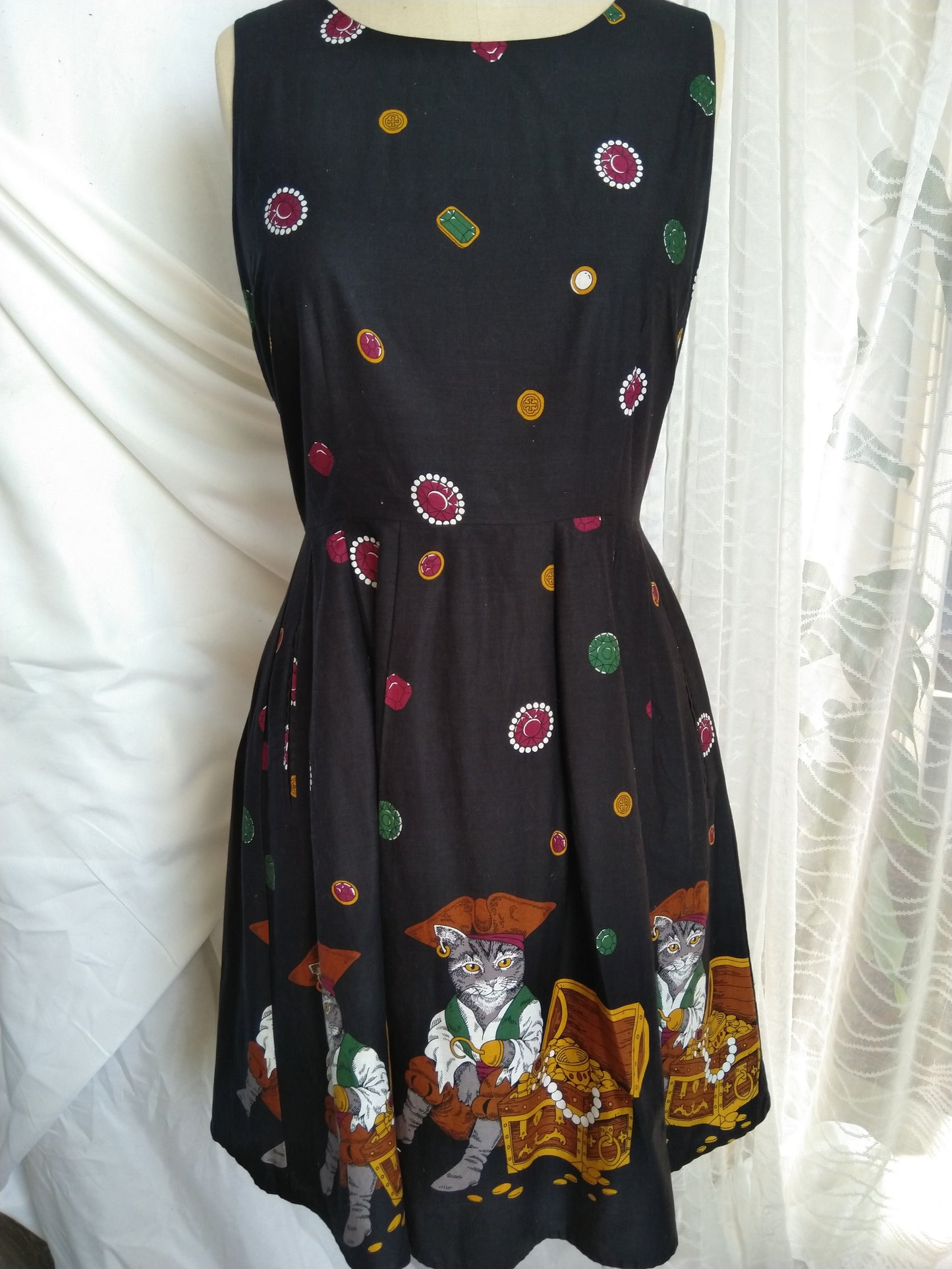 Pirate Cat Dress, sz 8