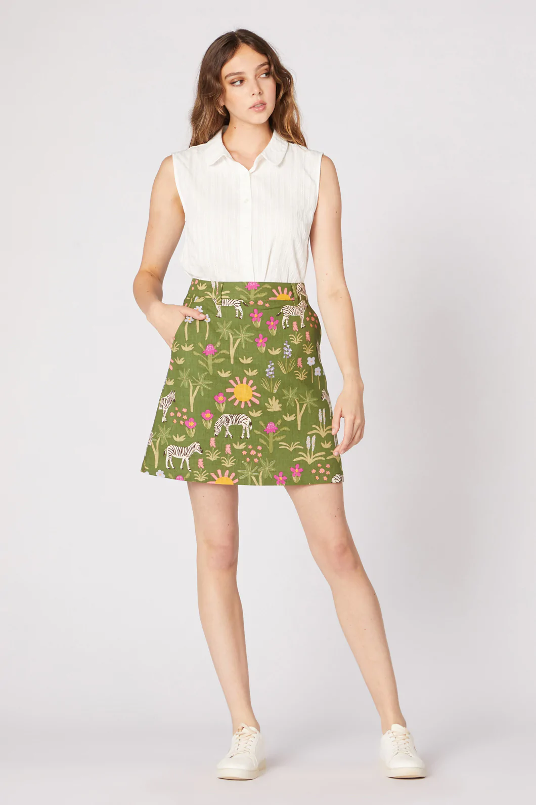 Sunshine Zebra Skirt, sz 14