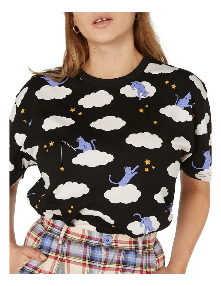 Cat on a Cloud Tee, sz 12