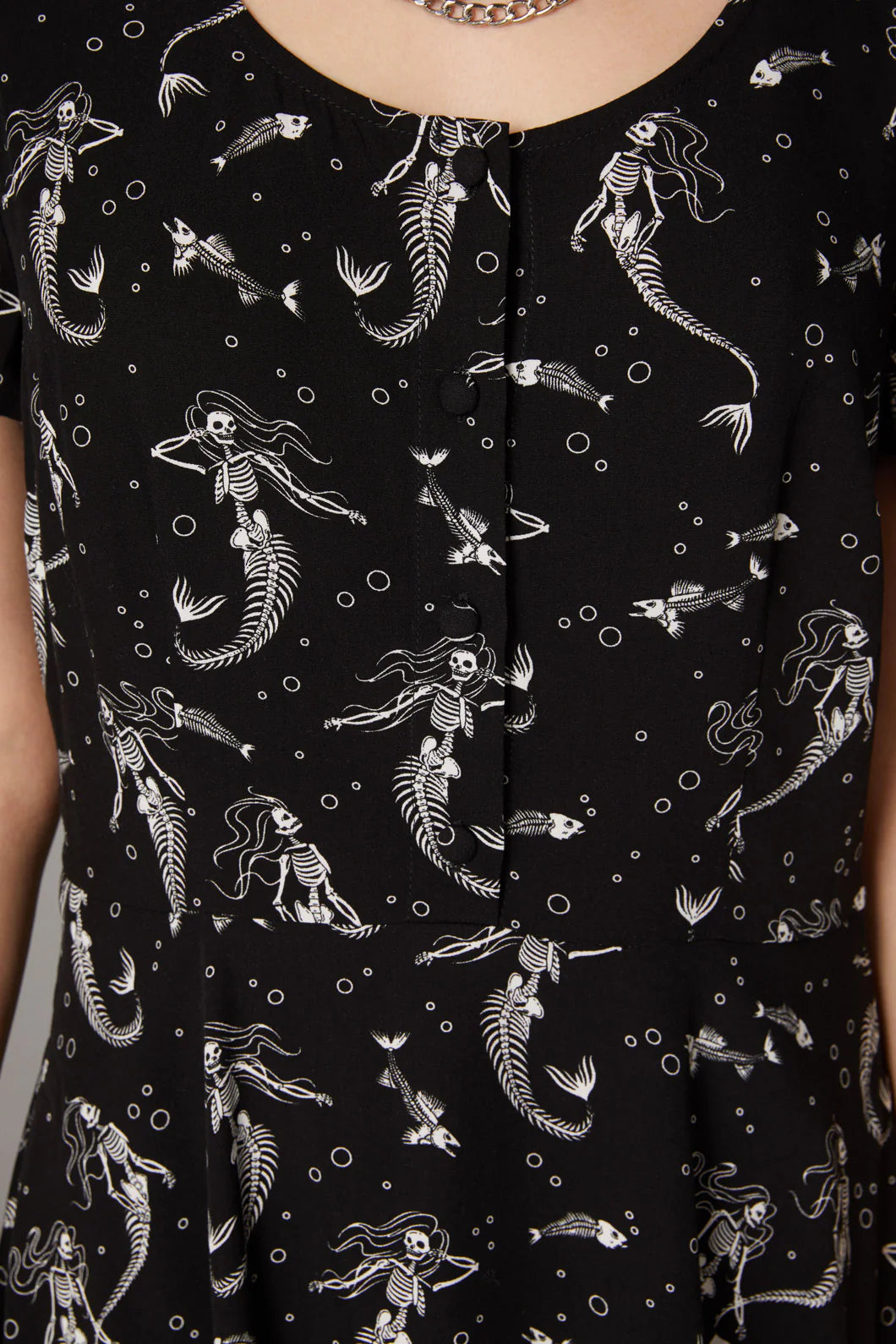 Creepy Mermaid Skeleton Dress, sz 8